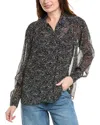 Rag & Bone Emmy Long-sleeve Blouse In Black