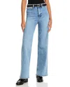 Rag & Bone Logan Featherweight Mid Rise Wide Leg Jeans In Greenport In Summers