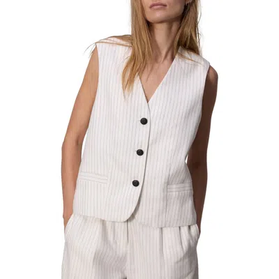 RAG & BONE RAG & BONE ERIN STRIPE COTTON & LINEN VEST