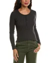 Rag & Bone Essie Henley Top In Black