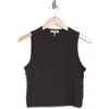 Rag & Bone Essie Rib Crop Tank In Black