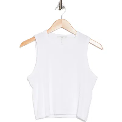 Rag & Bone Essie Rib Crop Tank In White