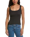 Rag & Bone Essie Scoop Neck Ribbed Tank In Black