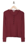 Rag & Bone Essie Ribbed Henley In Wine
