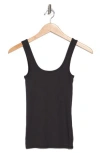 Rag & Bone Essie Scoop Neck Ribbed Tank In Black