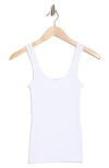Rag & Bone Essie Scoop Neck Ribbed Tank In White