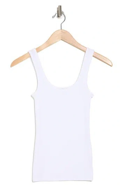 Rag & Bone Essie Scoop Neck Ribbed Tank In White
