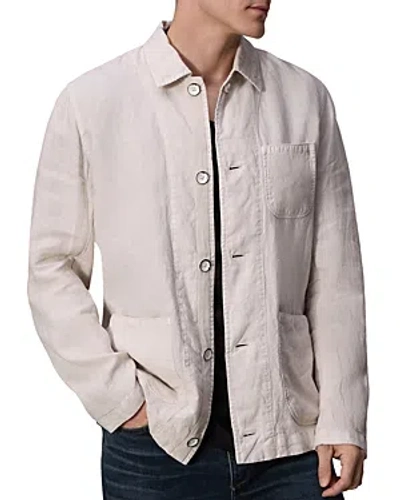 Rag & Bone Evan Linen Chore Jacket In Light Gray