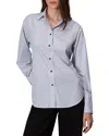 Rag & Bone Eve Stripe Tie-back Button-up Shirt In Blue Stripe