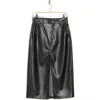 Rag & Bone Faux Leather Skirt In Black