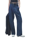 Shop Rag & Bone Featherweight Cassidy Cargo High Rise Wide Leg Jeans In Rinse