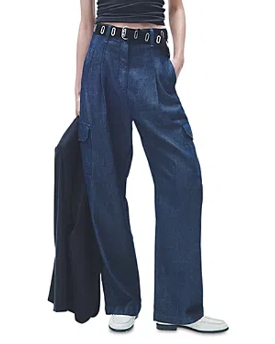 Rag & Bone Featherweight Cassidy Cargo High Rise Wide Leg Jeans In Rinse