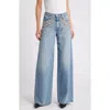 Rag & Bone Featherweight Sofie High-rise Wide Embellished Jeans In Mali Jewel