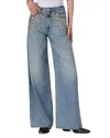 Rag & Bone Featherweight Sofie High-rise Wide Embellished Jeans In Mali With Jewel