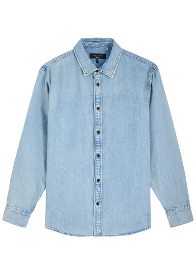 Rag & Bone Long Sleeve Denim Shirt In Blue