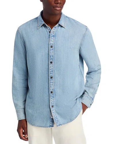 Rag & Bone Long Sleeve Denim Shirt In Blue