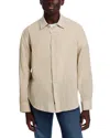 Rag & Bone Finch Gauze Stripe Casual Button Down In Silver