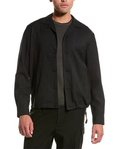 Rag & Bone Finlay Wool-blend Shirt Jacket In Black