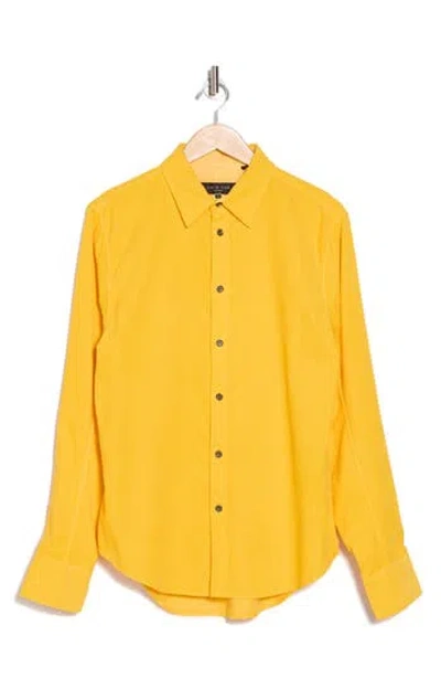Rag & Bone Fit 2 Cotton Corduroy Button-up Shirt In Yellow