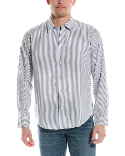 Rag & Bone Fit 2 Stripe Oxford Engineered Shirt In Blue