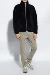 Rag & Bone Men's Felix Fleece Zip-front Jacket In Black