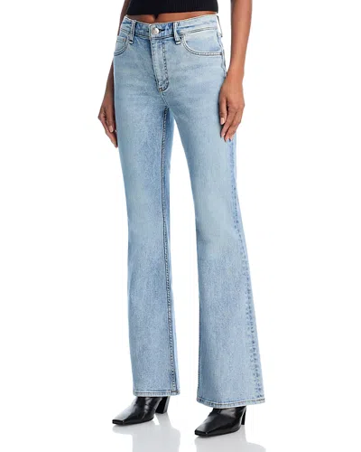 Rag & Bone Flexi Dahlia Mid Rise Full Length Flare Jeans In Lou