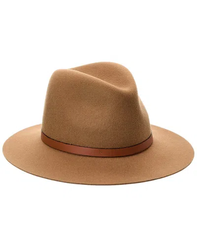 Rag & Bone Floppy Brim Leather-trim Wool Fedora In Brown