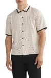 Rag & Bone Foulard Print Short Sleeve Button-up Shirt
