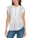Rag & Bone Gabby Embroidered Eyelet Top In White