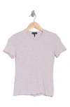 Rag & Bone Gemma Floral Jacquard T-shirt In Lilac