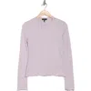 Rag & Bone Gemma Jacquard Lettuce Edge Long Sleeve T-shirt In Lilac