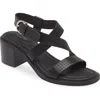 Rag & Bone Geo Embossed Leather Crisscross Sandals In Black Bktw Leather