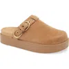 Rag & Bone Geo Buckle Platform Mule In Brownwood Suede