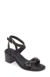 Rag & Bone Geo Chain Ankle Strap Sandal In Black