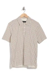 Rag & Bone Geo Print Cotton Polo In Ivory Multi