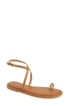 Rag & Bone Geo Ring Ankle Strap Sandal In Tan Leather