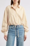 Rag & Bone Womens Gold Strp Georgie Striped Cotton-poplin Shirt