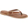 Rag & Bone Brown Gia Italian Suede Thong Sandals In Umber Suede