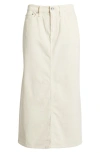 Rag & Bone Gillian Corduroy Midi Skirt In Ecru