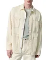Rag & Bone Graham Regular Fit Chore Denim Jacket In Ecru