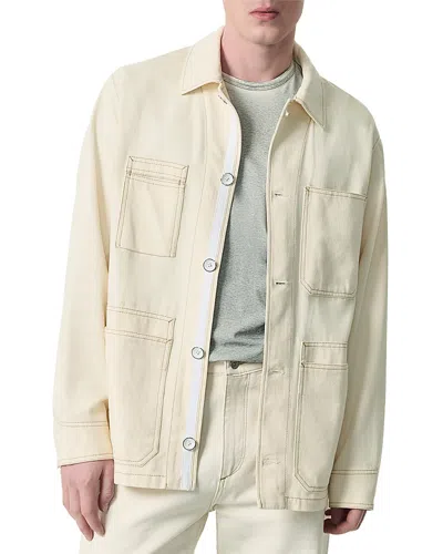 Rag & Bone Graham Regular Fit Chore Denim Jacket In Ecru
