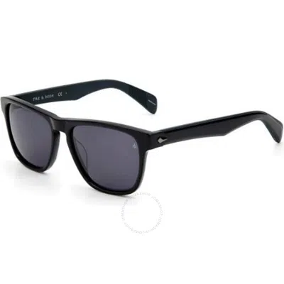 Rag & Bone Rag And Bone Gray Square Men's Sunglasses Rnb5031/g/s 0807/ir 56 In Black