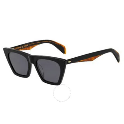 Rag & Bone Rag And Bone Grey Blue Cat Eye Ladies Sunglasses Rnb1025/s 0807/ir 51 In Gray