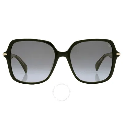 Rag & Bone Rag And Bone Grey Gradient Butterfly Ladies Sunglasses Rnb1048/g/s 0807/9o 55