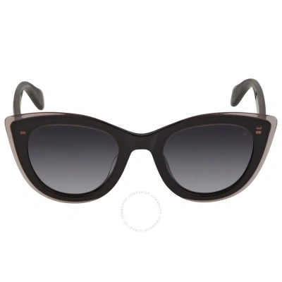 Rag & Bone Rag And Bone Grey Gradient Cat Eye Ladies Sunglasses Rnb 1042/g/s 0n4y/9o 49 In Black / Grey / Mauve