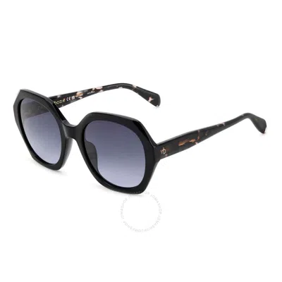 Rag & Bone Rag And Bone Grey Gradient Hexagonal Ladies Sunglasses Rnb1078/s 0807/9o 55 In Black