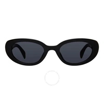 Rag & Bone Rag And Bone Grey Oval Ladies Sunglasses Rnb1061/s 0807/ir 52 In Black
