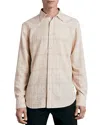 Rag & Bone Gus Oversized Fit Plaid Button Front Shirt In Light Gray Multi