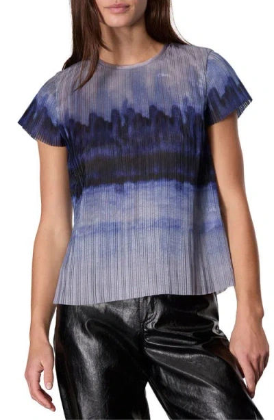 Rag & Bone Hailey Printed Organza Top In Light Blue Multi