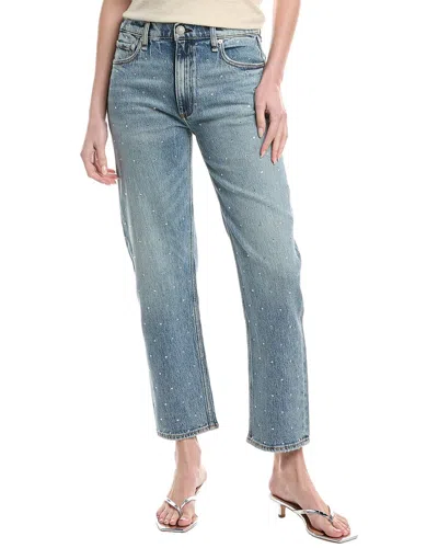 Rag & Bone Harlow Mid-rise Ankle Ev Jewel Straight Jean